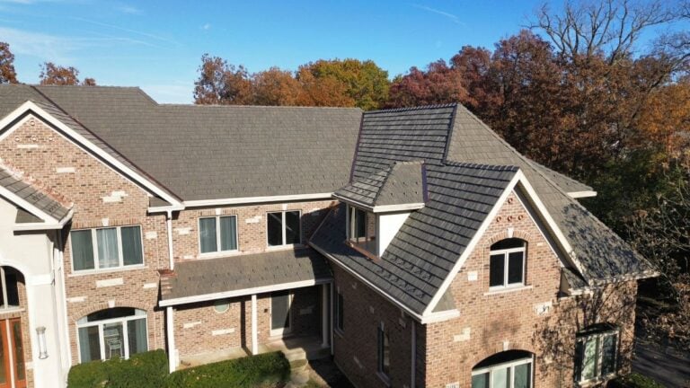 house with weatherproof roof