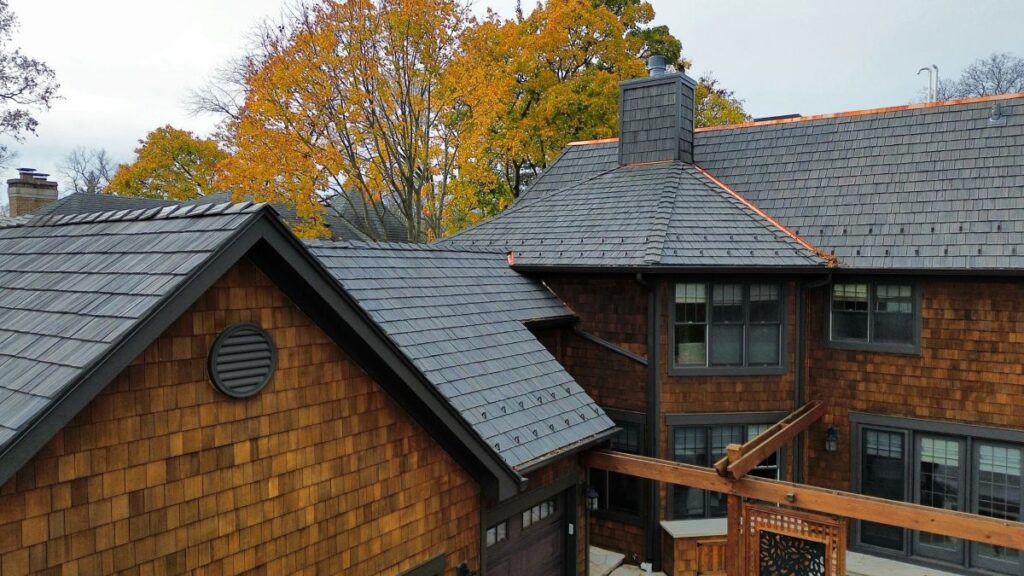 house with desginer shingles