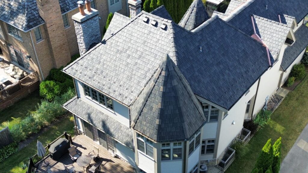 house with desginer shingles
