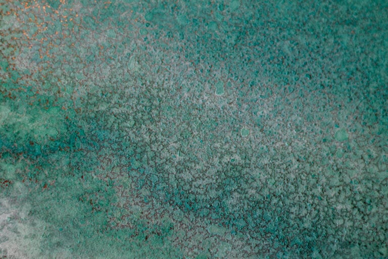 patina on a copper background