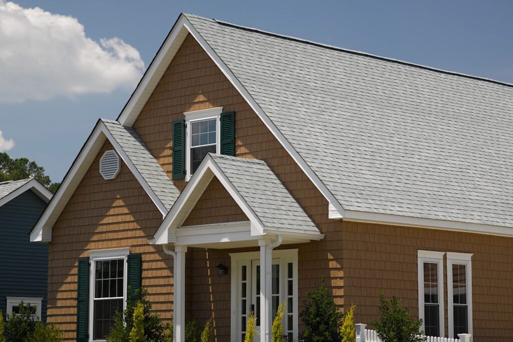 CertainTeed Landmark Grey Shingles home