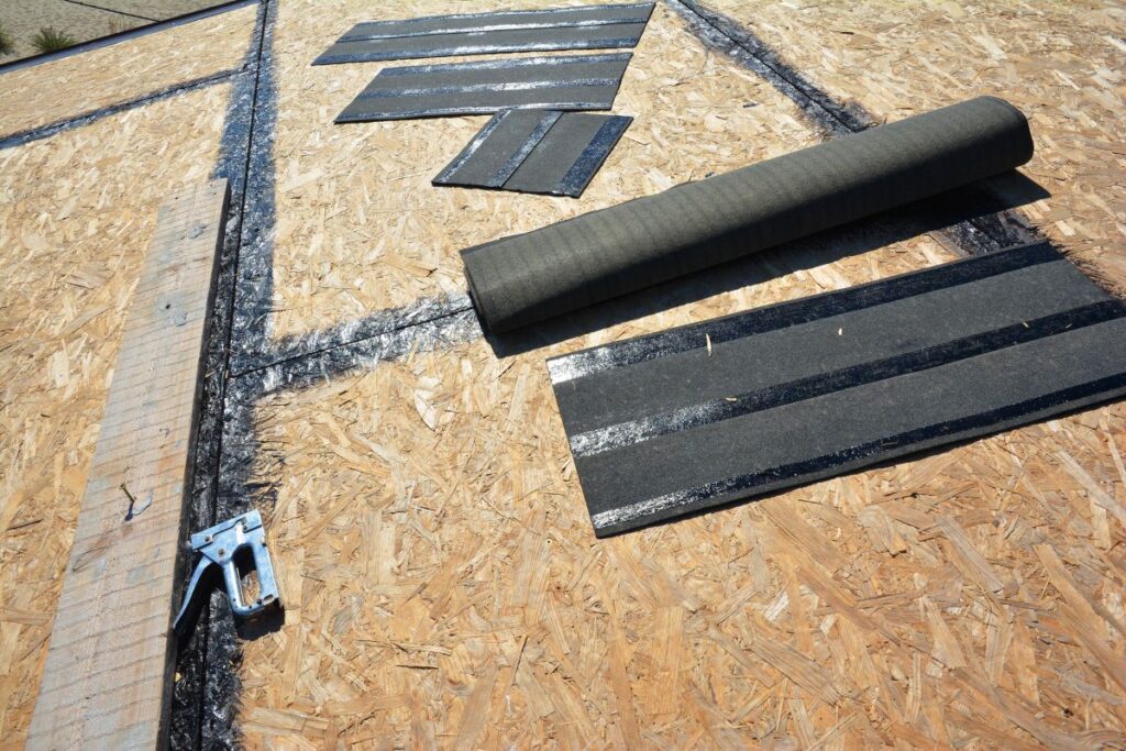Preparing a roof deck and working tool stapler