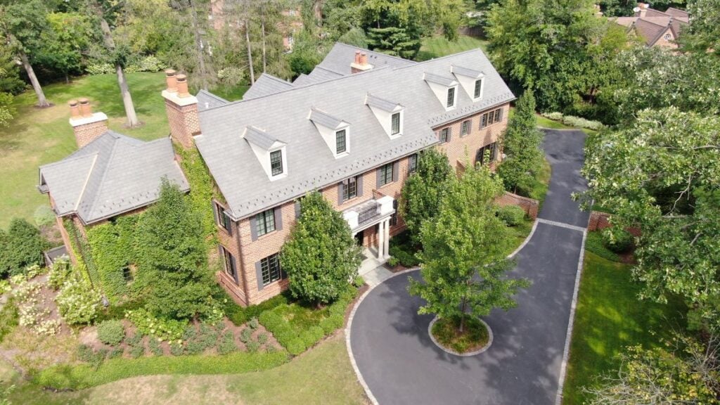 House with a gray roof
