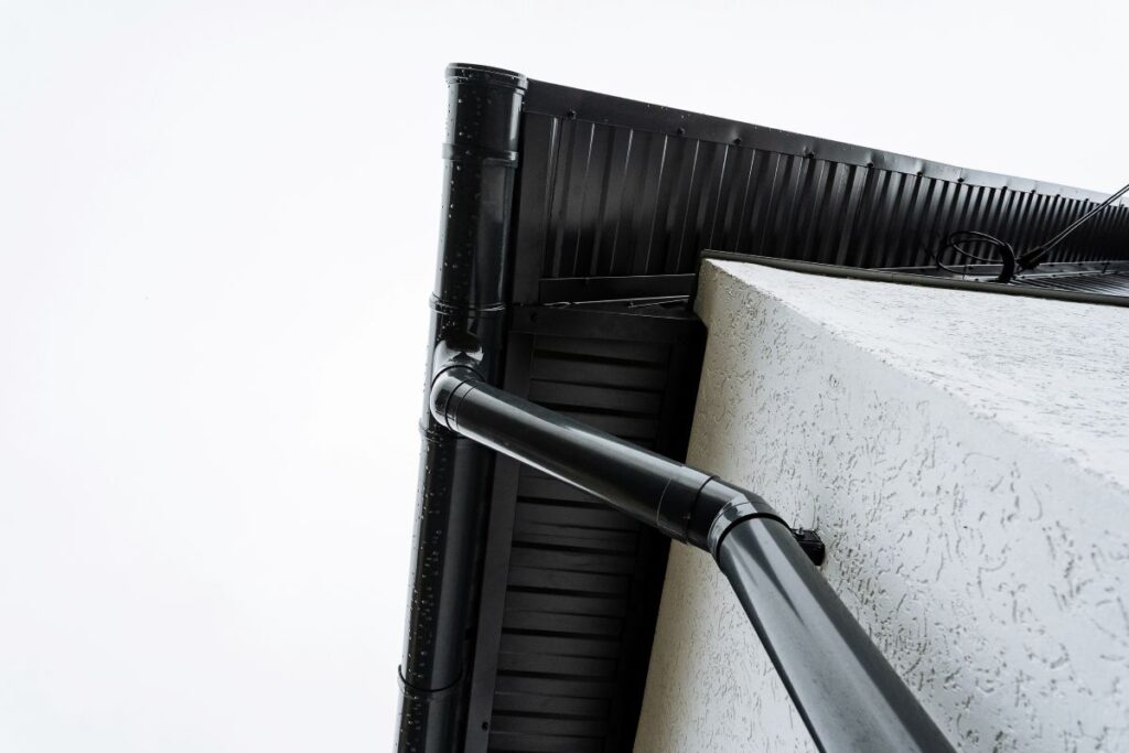 black seamless gutters