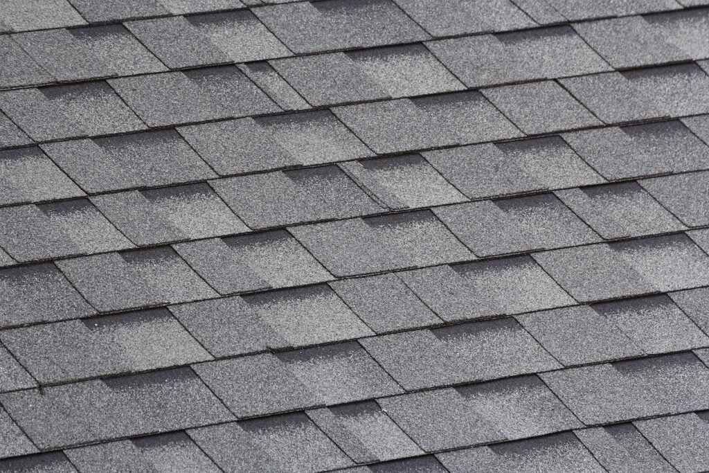 grey and black roof shingles