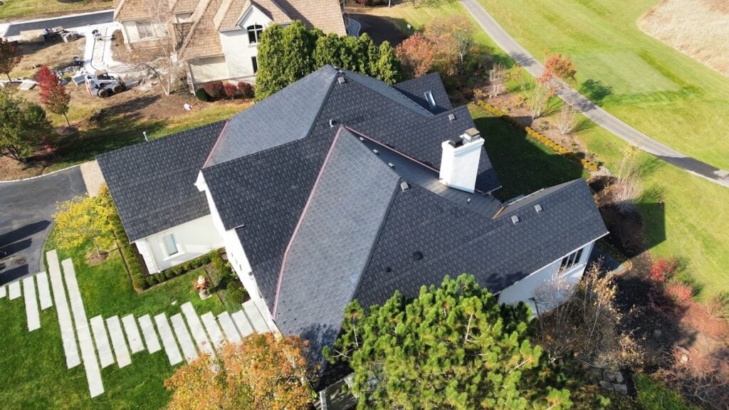 composite roofing on house