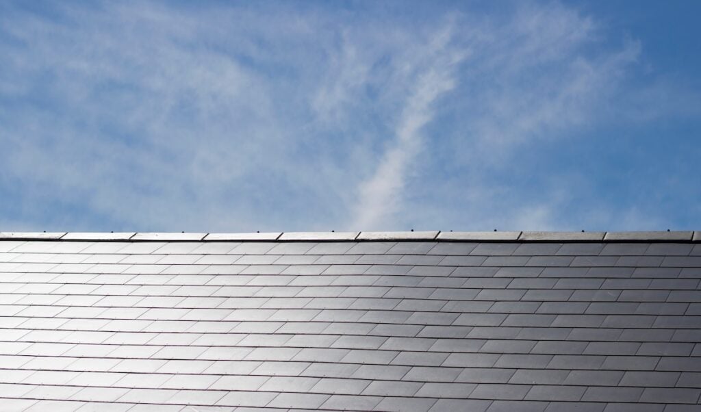 Black roofing tiles